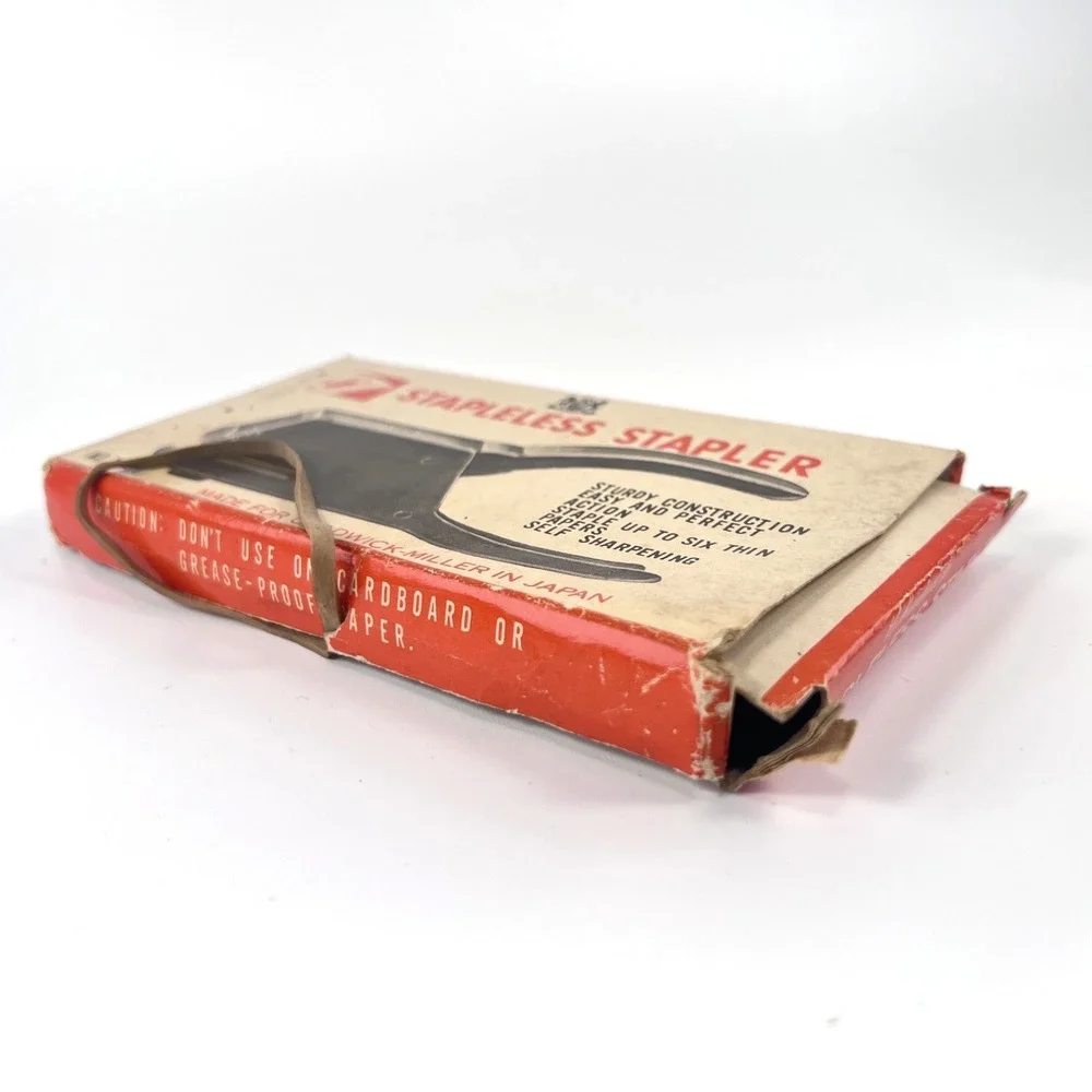 Vintage Japanese CMI Chadwick-Miller Stapleless Stapler Model #77368 EUC